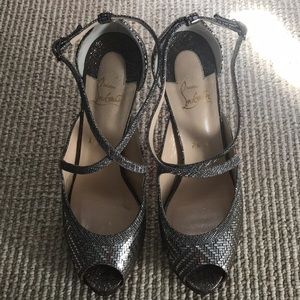 Silver, laser cut, Christian Louboutin heels